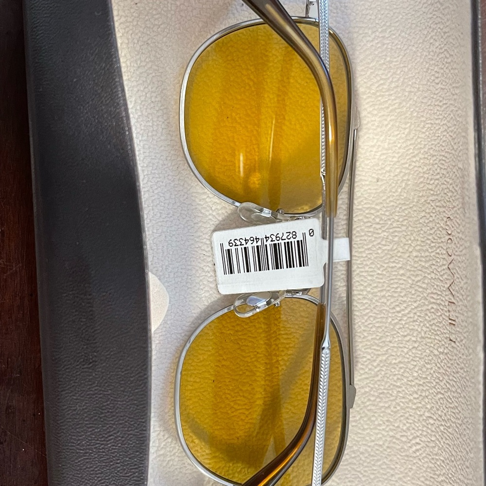 Oliver Peoples Benedict col Gold 59-16 Vintage Glass mirror w/ Case&cloth